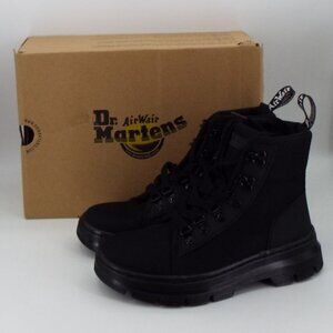 Dr. Martens Combs Black Poly Combat Boots Size 7M NEW